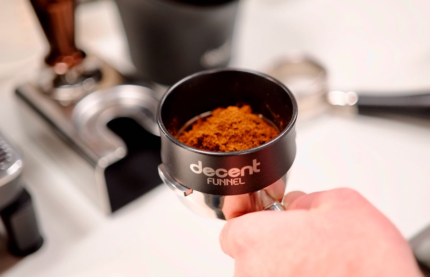 Decent Portafilter funnel tidy espresso grinding